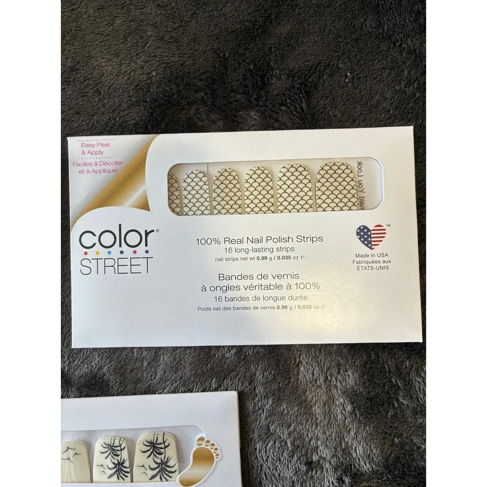 Color Street Nail Polish Strips Bundle Glitz and Glory Mermaid Palm Down 3 Sets